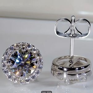 Silver stud earrings